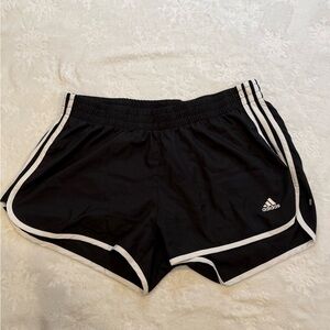 Adidas Women's Black and White Athletic Shorts